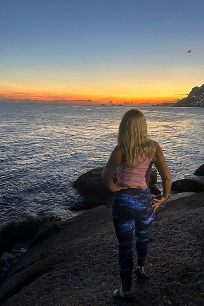 Yoga Waist 5” Galaxy Print Leggings