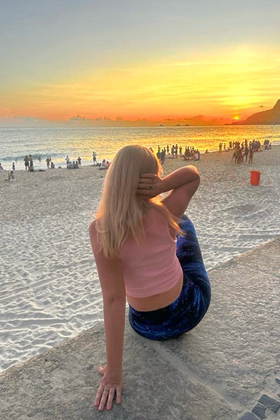 Yoga Waist 5” Galaxy Print Leggings