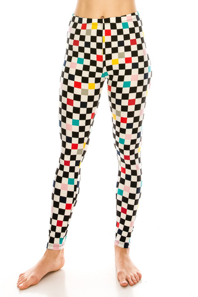 Checkered Print Print QUEEN SIZE Leggings