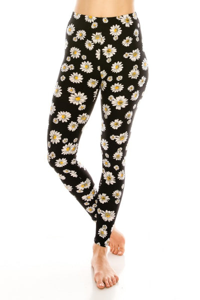 Daisy Print QUEEN SIZE Leggings
