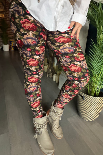 Vintage Rose Print Leggings