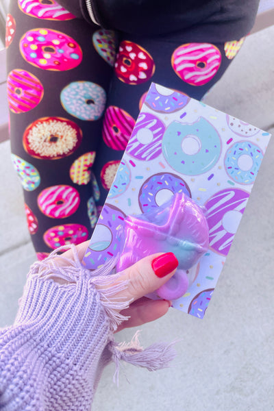 Yoga Waist Donut Print QUEEN SIZE Leggings