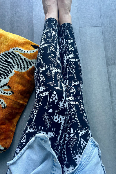 Yoga Waist 5" Giraffe Print Leggings