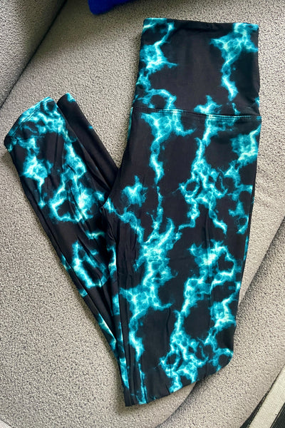 Yoga Waist 5" Lightning Print Leggings