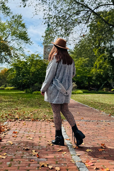 Yoga Waist 3" Cheetah Print CURVY SIZE Leggings