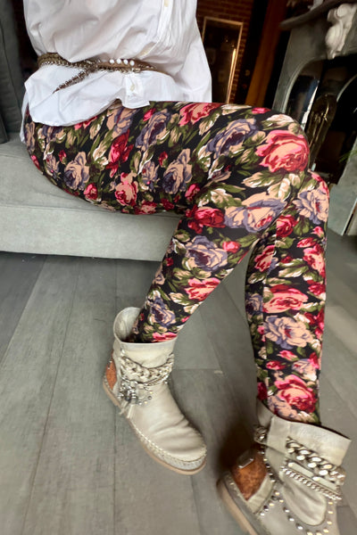 Vintage Rose Print Leggings