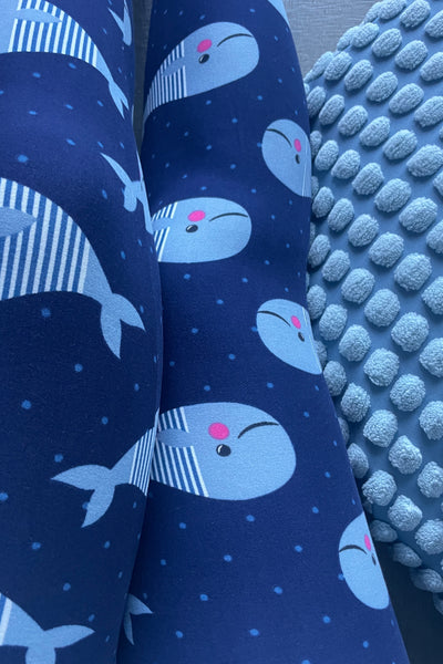 Yoga Waist 5" Whale Print Leggings