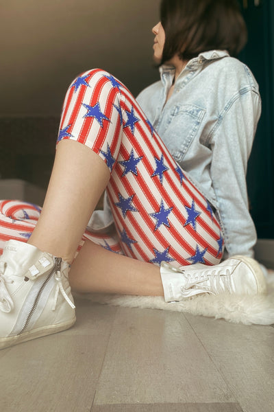 American Flag Capri Leggings(Multiple)