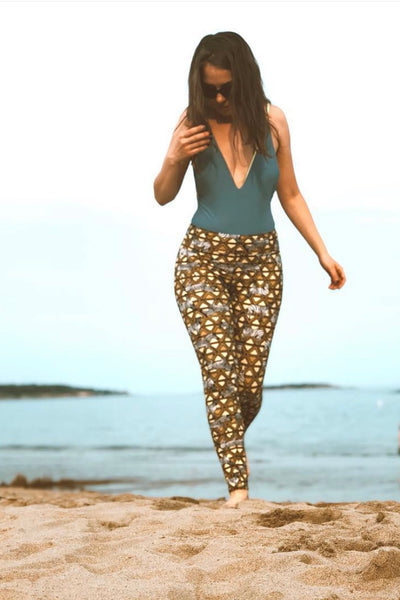 Yoga Waist 3” Zebra Print Leggings