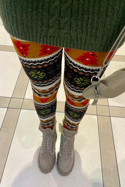 Yoga Waist 5" Snowflake Nordic Print Leggings