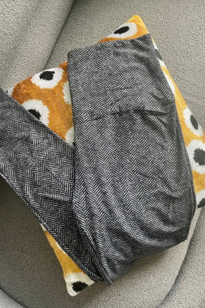 Yoga Waist 5” Gray Knit Print Band CURVY Size Leggings