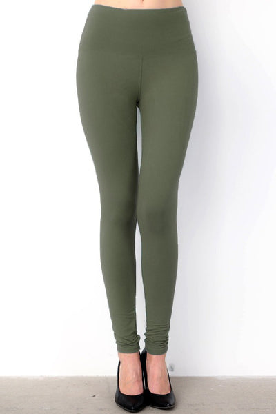 Yoga Waist 5" Solid Color Basic Leggings