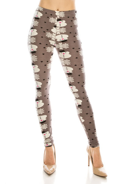 Snowman Print Queen Size Leggings
