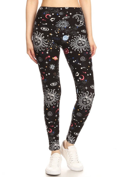 Yoga Waist 5" Galaxy Boho Print Leggings