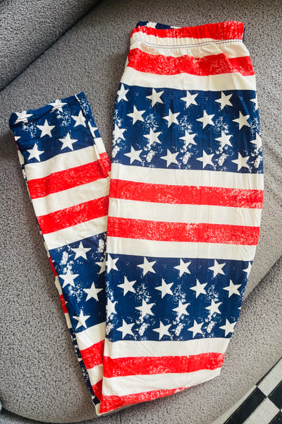 American Flag Leggings