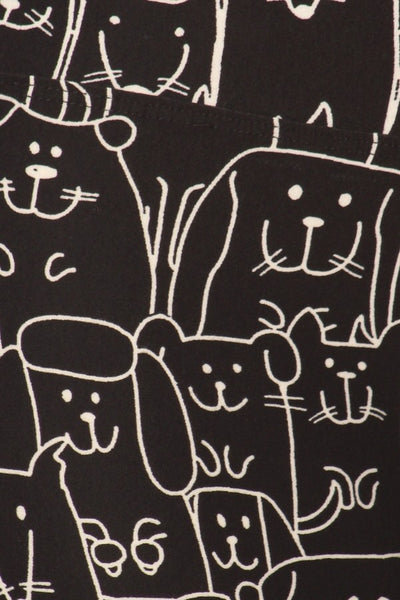 Yoga Waist 5" Cat Print Leggings