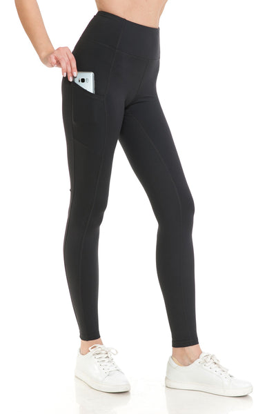 Solid Sports Leggings with Pockets (Multiple Colors)