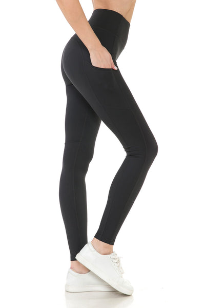 Solid Sports Leggings with Pockets (Multiple Colors)