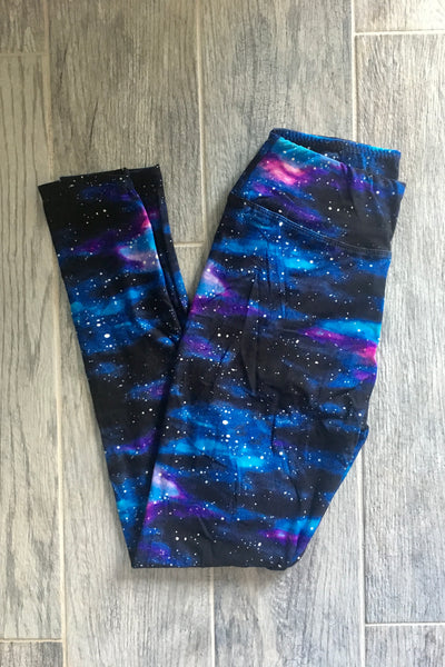 Yoga Waist 5” Galaxy Print Leggings