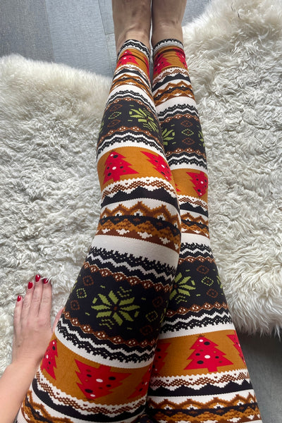 Yoga Waist 5" Snowflake Nordic Print Leggings