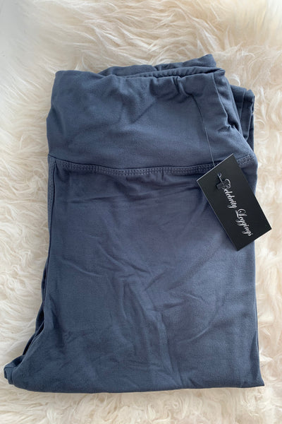 Yoga Waist 3" Solid Color Basic Leggings