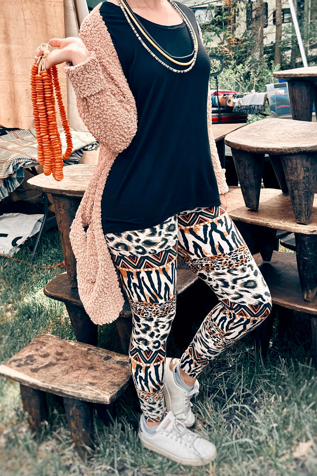 Cheetah Tribal Print Leggings