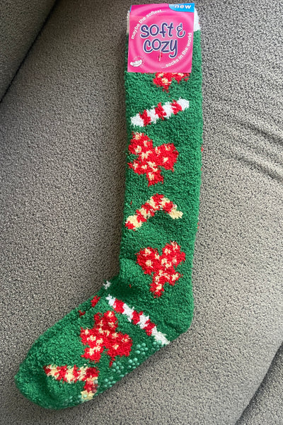 Christmas Knee-High Fuzzy Socks