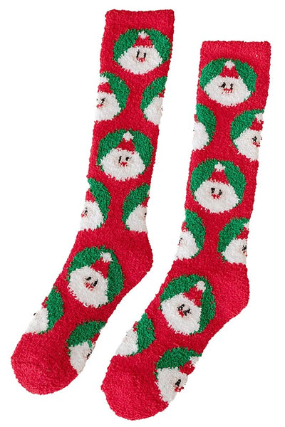 Christmas Knee-High Fuzzy Socks