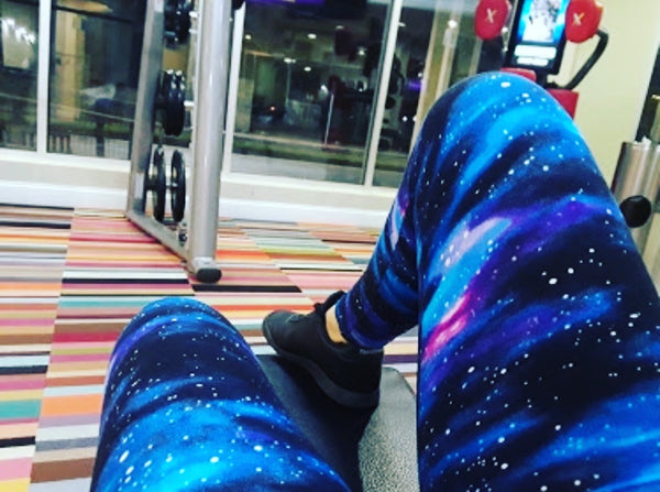 Yoga Waist 5” Galaxy Print Leggings