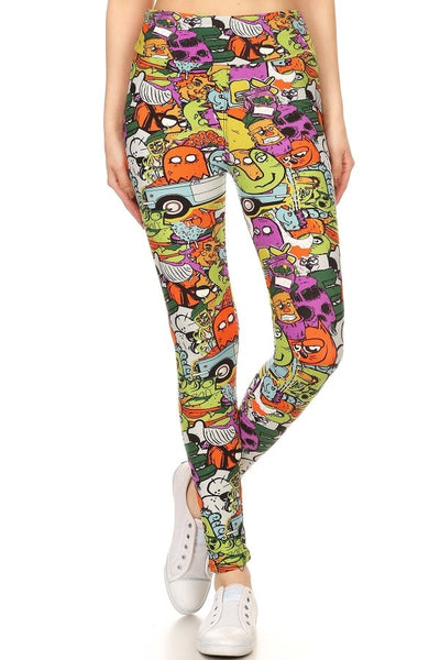 Graffiti Print Leggings