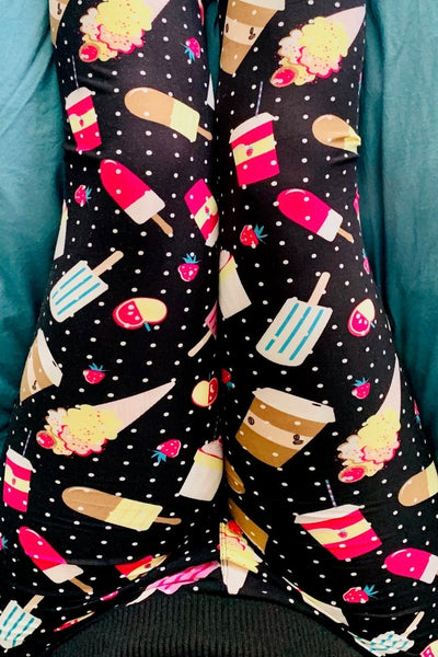 Ice-cream Print Capris