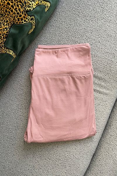 Yoga Waist 3" Solid Color Basic Leggings