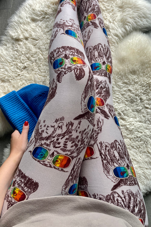 Owl Print  Leggings (Regular Waist)