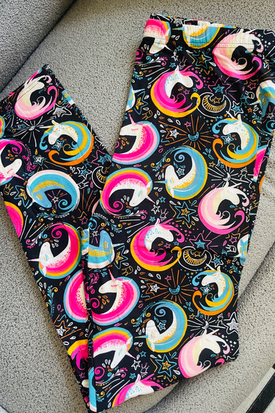Unicorn Print CURVY SIZE Leggings