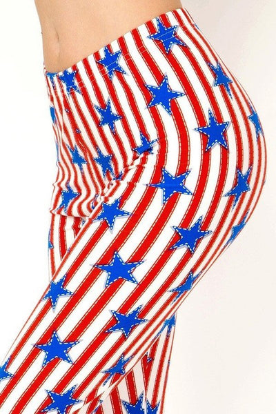 American Flag Capri Leggings(Multiple)