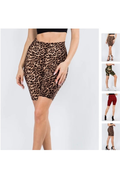 Yoga Waist 3" Microfiber Biker Shorts(MULTIPLE OPTIONS)