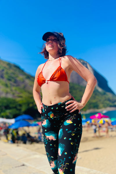 Yoga Waist 5" Jelly Fish Leggings