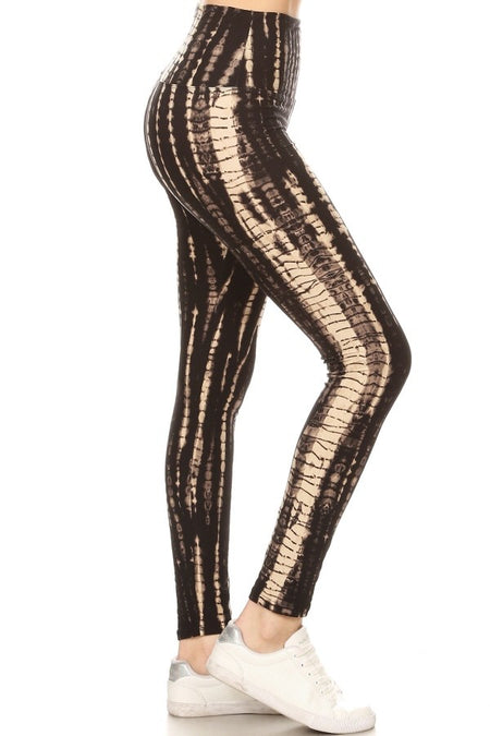 Yoga Waist Snake Print Print Leggings