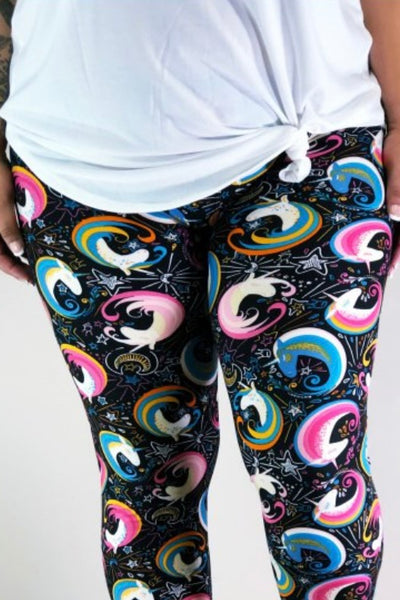 Unicorn Print CURVY SIZE Leggings