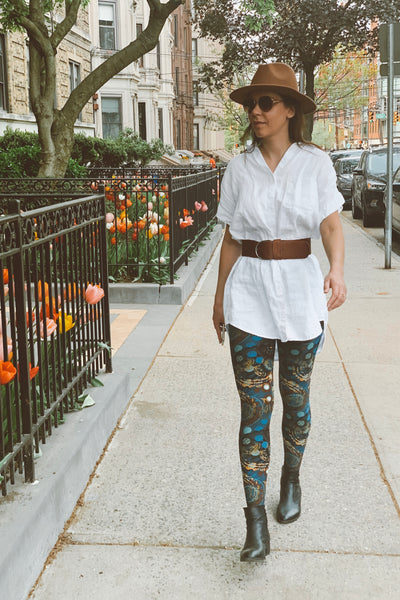 Yoga Waist 5"(or Regular Waist) Abstract Print Leggings
