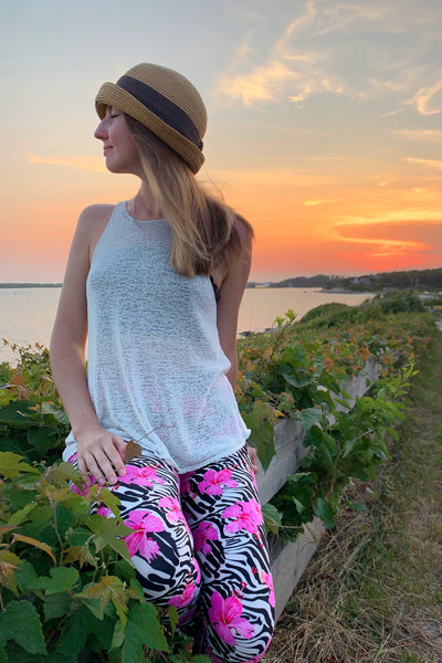 Abstract Print Capris(Multiple Choice)