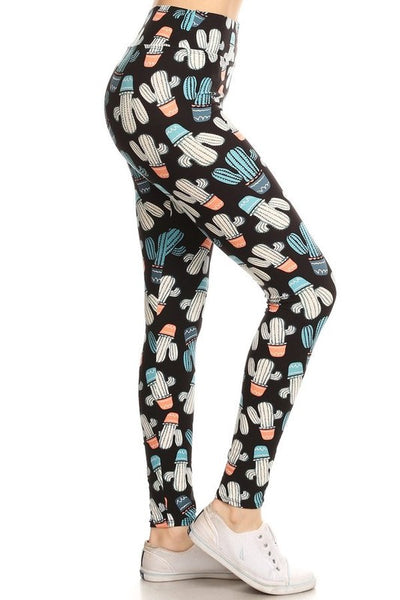 Cactus Print QUEEN SIZE Leggings