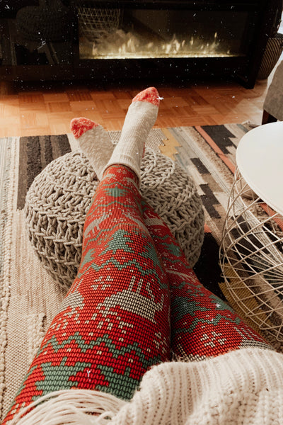 Christmas Knit Reindeer Print QUEEN SIZE Leggings – CELEBRITY LEGGINGS