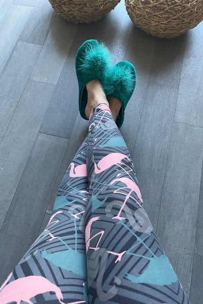 Pastel Flamingo Print Leggings – CELEBRITY LEGGINGS