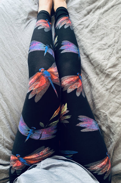 Yoga Waist 5 Inch Dragonfly Print Leggings – CELEBRITY LEGGINGS