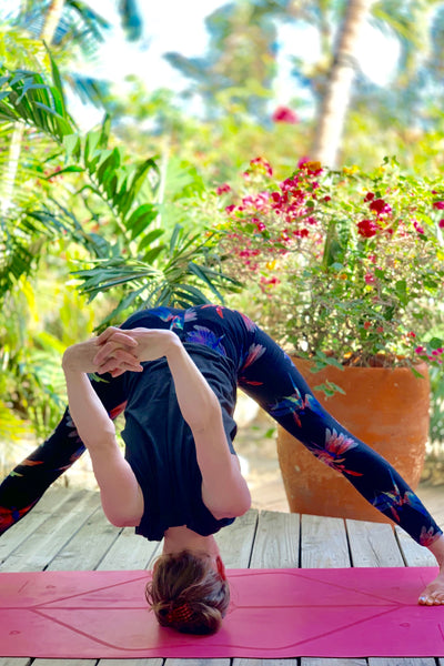 Yoga Waist 3" Dragonfly Print Leggings