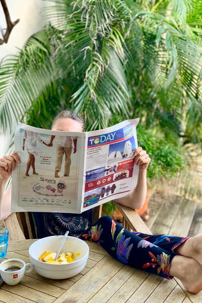 Yoga Waist 3" Dragonfly Print Leggings