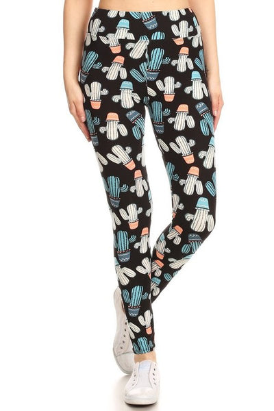 Cactus Print QUEEN SIZE Leggings