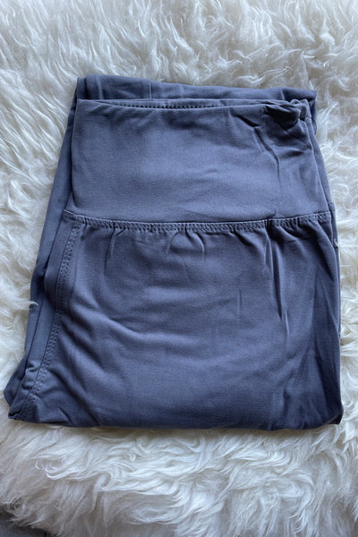 Yoga Waist 3" Solid Color QUEEN SIZE Basic Leggings