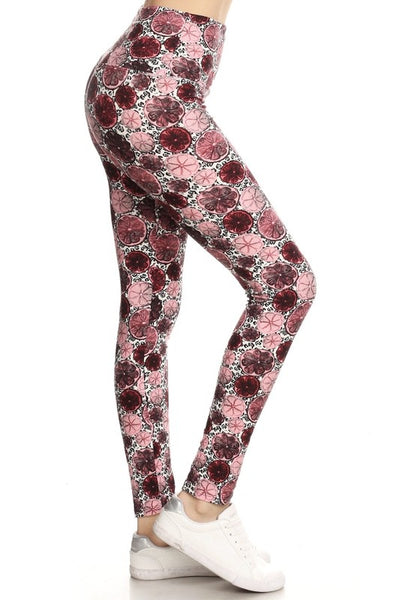 Yoga Waist 5" Grapefruit Print Leggings